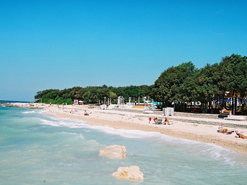 Pláž turistického strediska Amarin, Rovinj